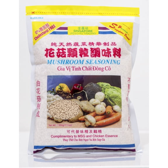 Po Lo Ku, All Natural Mushroom Seasoning, 17.63 oz - Vegan - Non GMO - Umami Seasoning