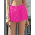 thumbnail image 3 of MOSHU 2 in 1 Double Layer Womens Shorts Running Yoga Athletic Shorts Flowy Hem Skirt, 3 of 7