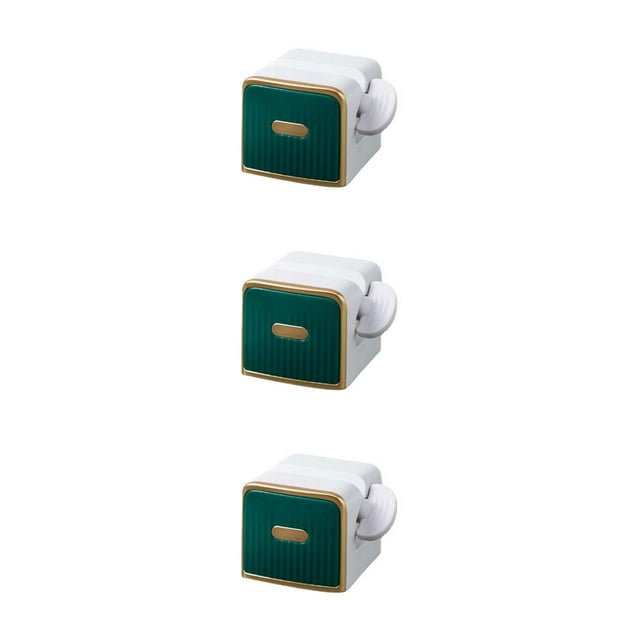 tamizeot Toothpaste Squeezer Dust-proof Dispenser Facial Rolling Holder Bathroom Green 3Set