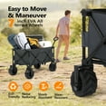 thumbnail image 6 of Tcbosik Collapsible Foldable Wagon, Heavy Duty Folding Beach Wagon with Wheels, Utility Garden Cart for Outdoor Activities, Grey, 6 of 8