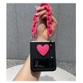 thumbnail image 2 of Funda de teléfono para Samsung Galaxy Z Flip 4 3 5G F7110 F7070 con cadena de corazón única Fivean unisex, 2 of 2