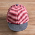 thumbnail image 2 of ITFABS Newborn Baby Sun Caps Striped Cap Photography Props Baseball Hats, 2 of 4