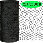 250 x 500 ft Bird Netting for Garden Netting with 2 in Square Mesh,Reusable Chicken Wire,Nylon Poultry Net Deer Fence Netting for Protecting Vegetables Fruit Tree from Birds Squirrel,Black