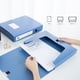 thumbnail image 2 of Caja de archivo plegable A4 de 35 cm de ancho caja de almacenamiento de archivos de plástico caja de información con vídeo plegable, 2 of 8