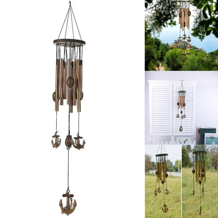 Wind Chimes Wood Panel 9 Copper Tubes Wind Chimes | Walmart Canada