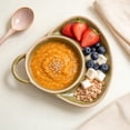 thumbnail image 4 of Handmade Ceramic Soup Bowl With Attached Side Plate, 280ml Soup Cup With Handle, Serving Bowl For Soup, Salad, Pasta, Oatmeal, Microwave Safe Tableware, Ceramic Bowl for Home Kitchen Daily Meals, 4 of 5