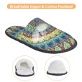 thumbnail image 3 of Balery Round Mandala1 Pantuflas de Casa de Felpa Silenciosas con Diseño Estampado, Zapatillas Cómodas Antideslizantes de Algodón para Interior-Medium, 3 of 8