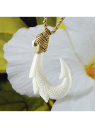 Bone Hawaiian Fish Hook Necklace - Mini – Charming Shark Retail