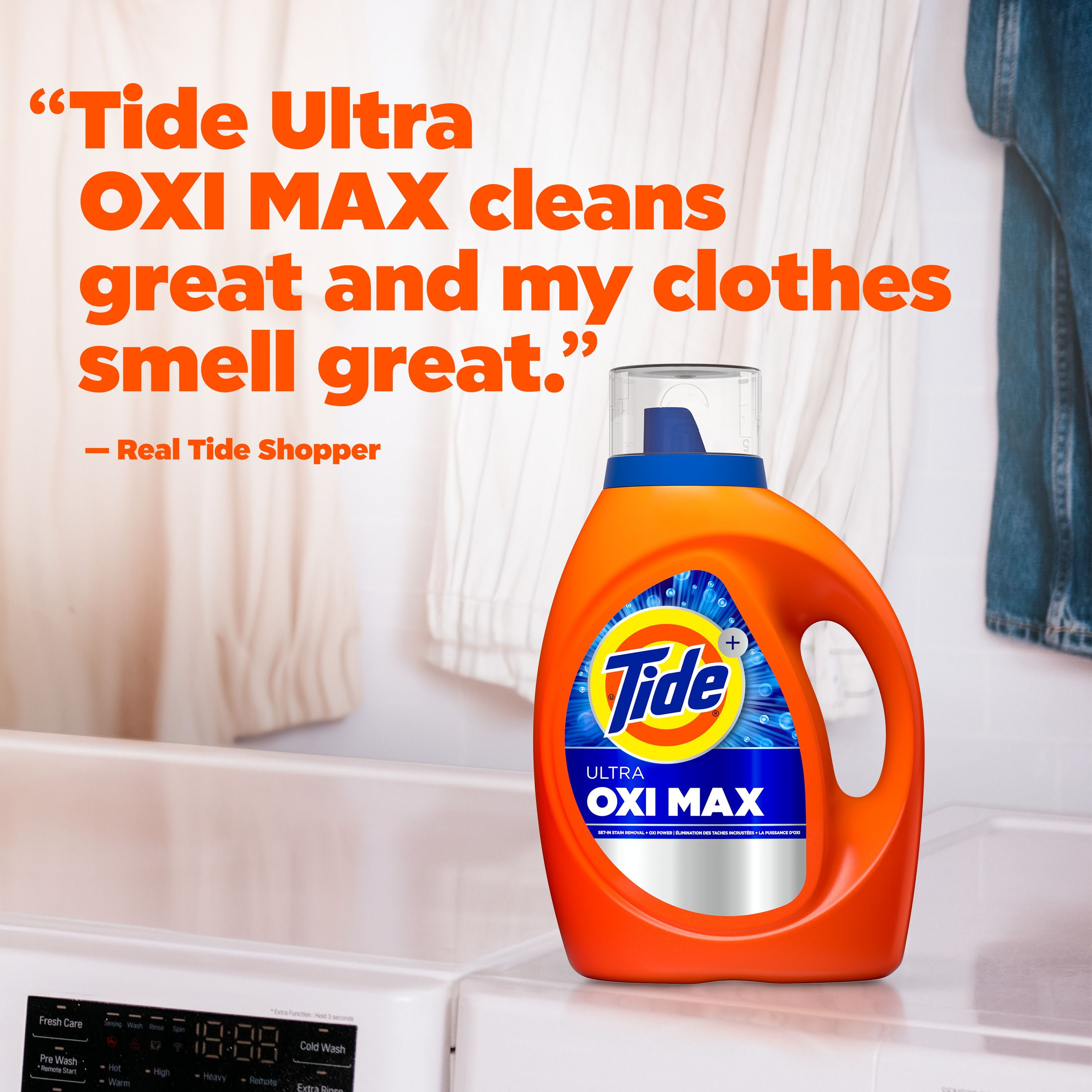Tide Ultra Oxi Max Liquid Laundry Detergent, 65 Loads