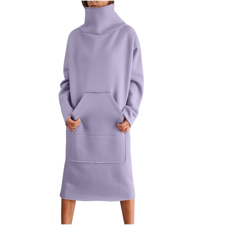 knee length dresses for ladies Bree Hooded Sweatshirt Dress