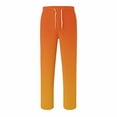 thumbnail image 4 of SERTG Boys Solid Color Jogger Pants Elastic Waist Side Pockets Casual Loose Fit Fall Winter Sweatpants Kids Fashion Casual Trousers(Orange#1,8-9 Years), 4 of 6