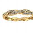 thumbnail image 2 of Natural 2.00Ct Round Cut Diamond Twist Anniversary Wedding Eternity Band Ring 14k Gold GH I1, 2 of 3