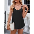thumbnail image 5 of Gustave Women's Tank Tops Eyelet Embroidery Spaghetti Strap Shirts Scoop Neck Sleeveless T-Shirt Summer Casual Flowy Cami Blouse Loose Fit "Black, M", 5 of 6
