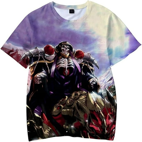 Overlord Merch T-shirt Unisex Fashion 3D Anime Print Top Casual Round Neck Short Sleeve Tee