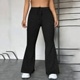 thumbnail image 3 of Fashion Gifts for Her Nnhblu Sweatpants Autumn Bell-bottoms Flares Comfy Long Casual Trousers for Women Black, 3 of 9