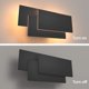 thumbnail image 2 of Lámpara LED de pared para interiores, 24 W, 1920 lm, aplique de pared moderno para dormitorio, hogar, pasillo, sala de estar, blanco cálido, 3000 K, negro TUNC Sencillez, 2 of 5