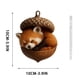 thumbnail image 3 of Set de adornos del bosque de 6 - Decoración acrílica de animales del bosque para árbol de Navidad - Zorro dormido, oso, búho, conejo, erizo en champiñón, 3 of 5
