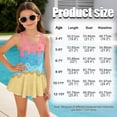 thumbnail image 6 of Uorisanigo Swimsuit One Piece for Girls Sleeveless Bathing Suit Skirted Size 8-9 Polyester and Spandex Fabric Swimwear Beach Vacation, Cute Ice Cream, 6 of 6