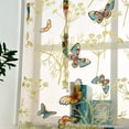 thumbnail image 3 of Cortinas de cocina con estampado de gasa, cortinas romanas para ventanas, sala de estar, dormitorio, paneles de cenefa, tratamiento de ventanas AweSitey JJ23233-03, 3 of 6
