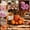 Hot Pink, variant on Halloween Decoration Resin Pumpkin Hurricane 7-piece Set, Artificial Pumpkin Farmhouse Country Style Autumn Thanksgiving Dining Table Central Decoration Kitchen Decoration