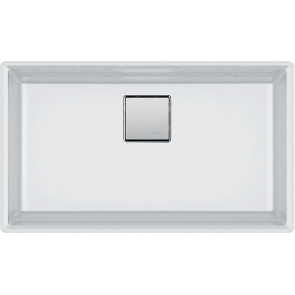 Franke PKG11031PWT Peak 32" Undermount Single Basin Granite Kitchen Sink - White