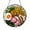 Acrylic 3.5 Inch, variant on Ramen Noodle Bowl Stained Glass Suncatcher Window Hanging Japanese Food Sun Catcher Ornament for Kitchen Window Decoration, Culinary Inspired Decorative Art Gift