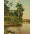 thumbnail image 2 of Albert Nikolaevich Benois 15x18 Black Ornate Wood Framed Double Matted Museum Art Print Titled - A Landscape in Finland, 2 of 5