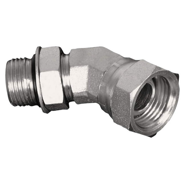 Adaptador hidráulico Apache 39036238 1/2" macho x hembra 45°
