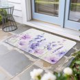 thumbnail image 2 of Spring Flowers Doormat Outdoor Entrance 24"x36", Watercolor Idyllic Lavender Purple Plant Absorb Moisture Dirt Door Mats, Non-Slip Rubber Backing Floor Mats Indoor, Low-Profile Front Door Rugs, 2 of 9