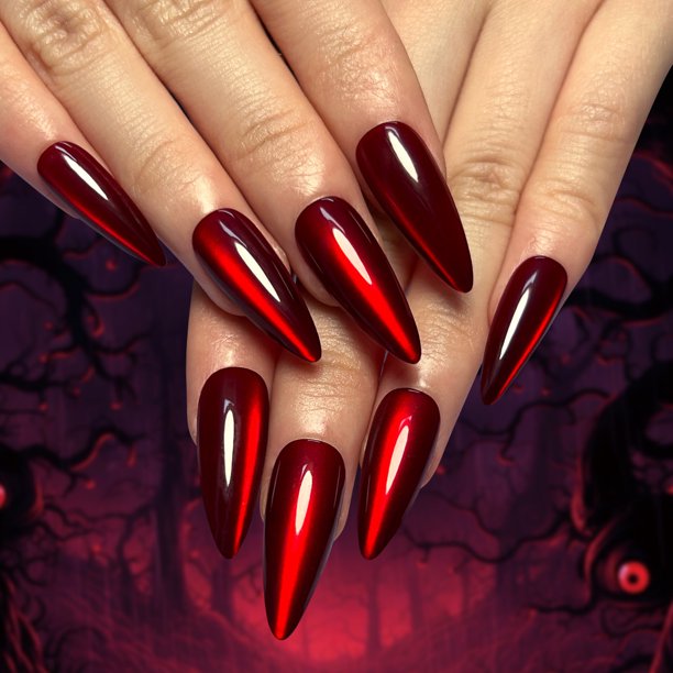 Parche de uñas con degradado de armadura para Halloween, uñas postizas y europeas, láminas para uñas.