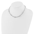 thumbnail image 2 of Diamond2Deal 925 Sterling Silver Rhodié 16 W / 1in ext. Collier de Fantaisie Link pour les Femmes 17", 2 of 6