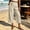 Beige, variant on LEKODE Women's Pull On Linen Blend Drawstring Relaxed Fit Wide Leg Pant Beige L