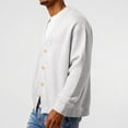 thumbnail image 3 of GrmtClth Mens Cardigan Sweaters Long Sleeve Waffle Textured Knit Sweater Casual Open Front Cardigan Button Down Lightweight Outfits White L, 3 of 4