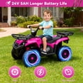 thumbnail image 3 of Yexmas 24V Kids ATV,Electric ATV for Kids 4 Wheelers Quad Car Toy, Ride On Toy Car As Gift for Kids,Pink, 3 of 7