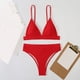 thumbnail image 4 of Bikini sexy de color sólido con cintura dividida para mujer a la moda Fridja  nalpqowj20499, 4 of 4