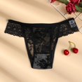 thumbnail image 1 of MKLEKYY Jeans pour Femmes T Back Culottes Sans Couture String Sexy Dentelle Entraînement Physique Entrejambe Transparent T Pants Randonnée, 1 of 3