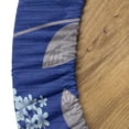 thumbnail image 5 of Ambesonne Floral Fitted Round Tablecloth, Art Minimalist Bloom Pattern, 56"- 60" Diameter, Soft Blue Pale Grey, 5 of 5