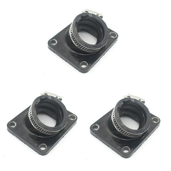 3X Motorcycle Carburetor Interface Adapter Intake Manifold for AG100 DT100 DT125 MX100 RT100,3 x Motorcycle Carburetor Adapter,Black