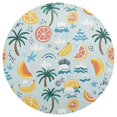 thumbnail image 2 of Round Grid Placemat ,One Sizex4, Round Placemat, PVC Plate Mat，15.4 Inch Non-Slip and Heat Resistant, Table Placemat, Dining Room Placemat Lemon Banana Coconut, 2 of 7