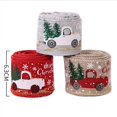 thumbnail image 2 of 3 Rollos De Cinta Navideña Cintas De Borde Con Alambre De Navidad Cinta Con Alambre De Feliz Árbol De Navidad Y Camión Cinta De Envoltura Para Manualidades De Envoltura De Coronas De Bricolaje, 2 of 5