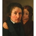 thumbnail image 2 of Franz Alt 15x17 Gold Ornate Wood Frame and Double Matted Museum Art Print Titled - Jakob Alt and His Daughter Luise (Around 1820), 2 of 4