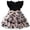 Black, variant on Gaexia Girls Dresses ,Toddler Children Girls Fly Sleeve Flowers Prints Bowknot Dresses Mesh Dress Clothes (Black,2-3 Years)