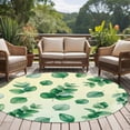 thumbnail image 4 of Sage Green Eucalyptus Leaves Round Area Rug 5Ft Washable Circle Rugs for Living Room Bedroom, Spring Botanical Leaf Cream Non-Slip Carpet Floor Mats Indoor Outdoor Carpet Runner Aesthetic Home Decor, 4 of 8