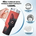 thumbnail image 3 of Sikiie Cute Black Kitten Cartoon Insulated Stainless Water Bottle Lid Travel Mug Cup Insulated Tumblers Cup 40oz Ice Bully With Handle, 3 of 8