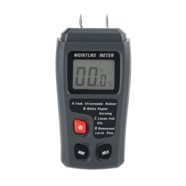 Medidor de Humedad de Madera, Digital, Grupos de Madera LCD Detector de Humedad de Madera, 2 Pines Probador de Humedad Portátil de Madera Detector de Humedad de Madera de Agua ANGGREK Otros