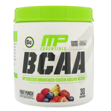 MusclePharm, BCAA Essentials, Fruit Punch, 0.57 lbs (258 g)(pack of