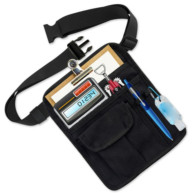 Waiter Waitress Server Apron Pouch Utility Belt Fanny Pack Pocket Organizer Suitable for Tip Change Tablet