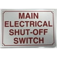 thumbnail image 2 of Main Electrical Shut Off Switch Sign (Aluminium, White 7X10) (ref-2201), 2 of 5