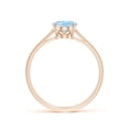 thumbnail image 2 of ANGARA Natural Oval Solitaire 1 ct Aquamarine Engagement Ring in 14K Rose Gold for Women (Size-8x6mm) | March Birthstone, Birthday, Anniversary, Jewelry Gift for Women | Natural Aquamarine Ring, 2 of 9