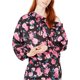 thumbnail image 1 of Kendall Kylie Blusa floral con hombros descubiertos para mujer, negro, XS, 1 of 1